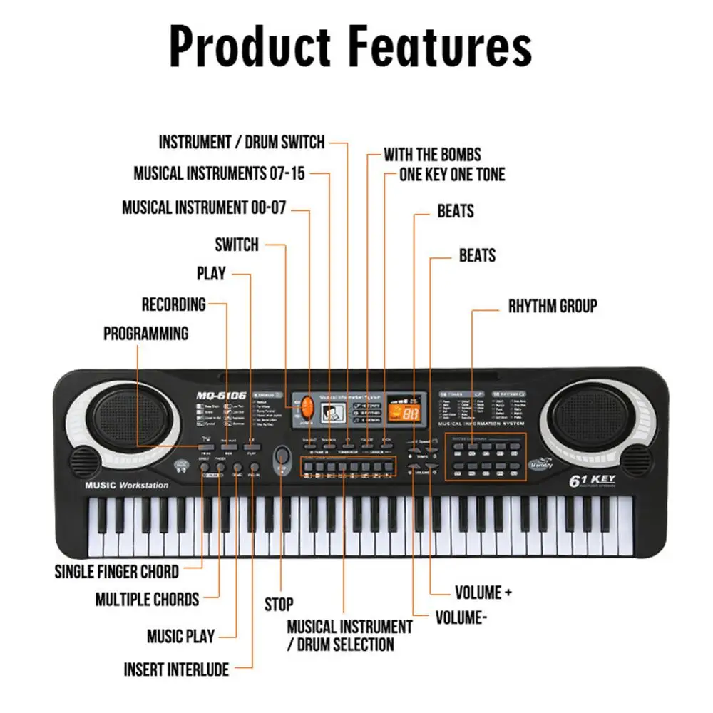 Tastiera per pianoforte elettr - Musical Instruments Names recensione e prezzo